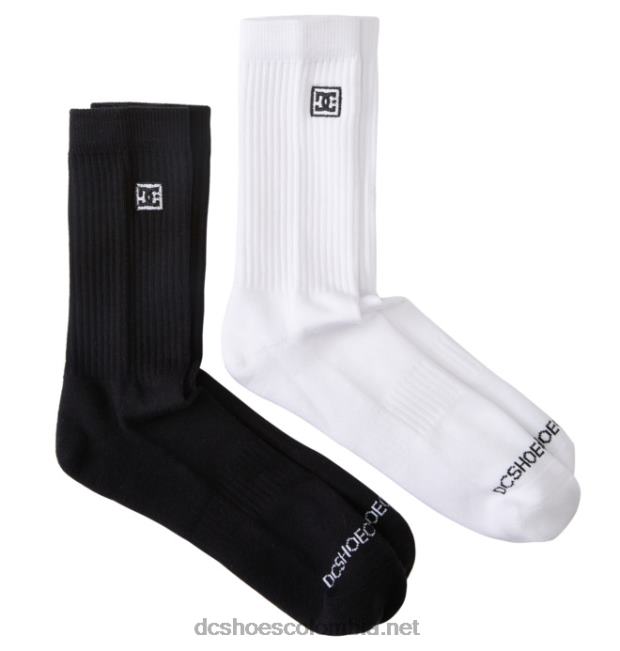 paquete de 2 pares de calcetines de equipo dc para hombre blanco DC Shoes X4RB0123