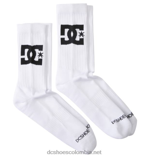 paquete de 2 pares de calcetines de equipo dc star para hombre blanco DC Shoes X4RB0117