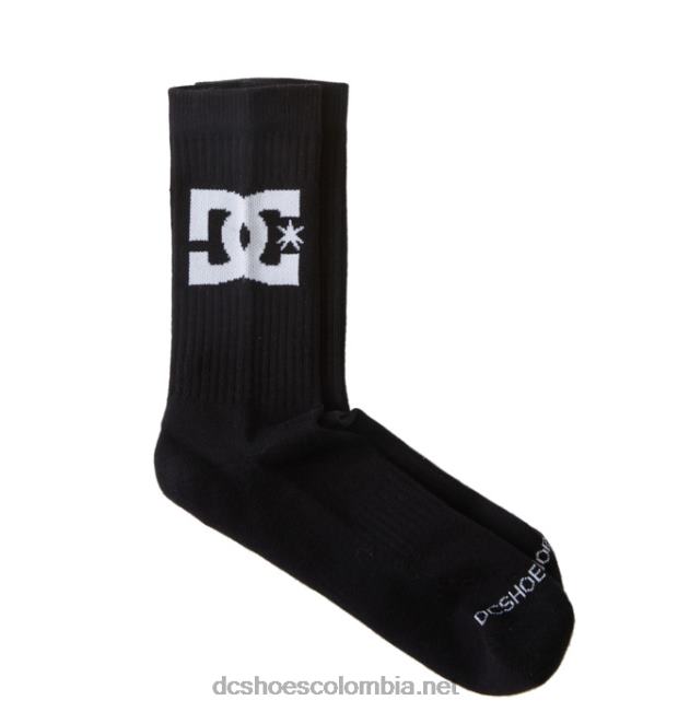 paquete de 2 pares de calcetines de equipo dc star para hombre negro DC Shoes X4RB084