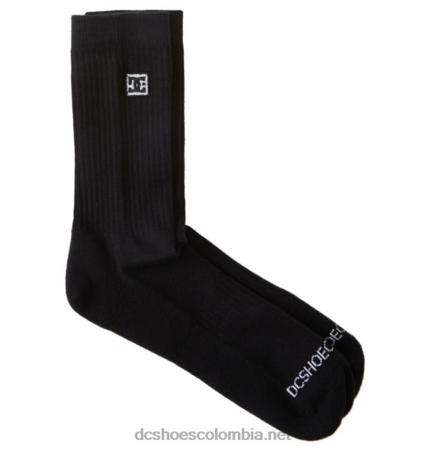 paquete de 2 pares de calcetines de equipo dc star para hombre negro DC Shoes X4RB084