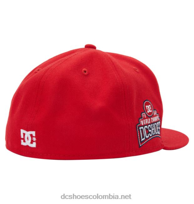 gorra ajustada de la nueva era del campeonato masculino rojo de carreras DC Shoes X4RB0157