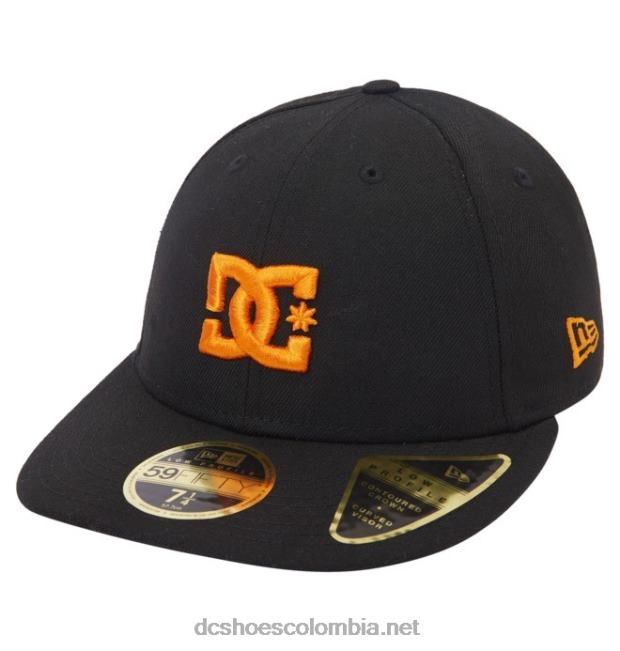 gorra ajustada new era dc lo pro para hombre negro/naranja DC Shoes X4RB0430