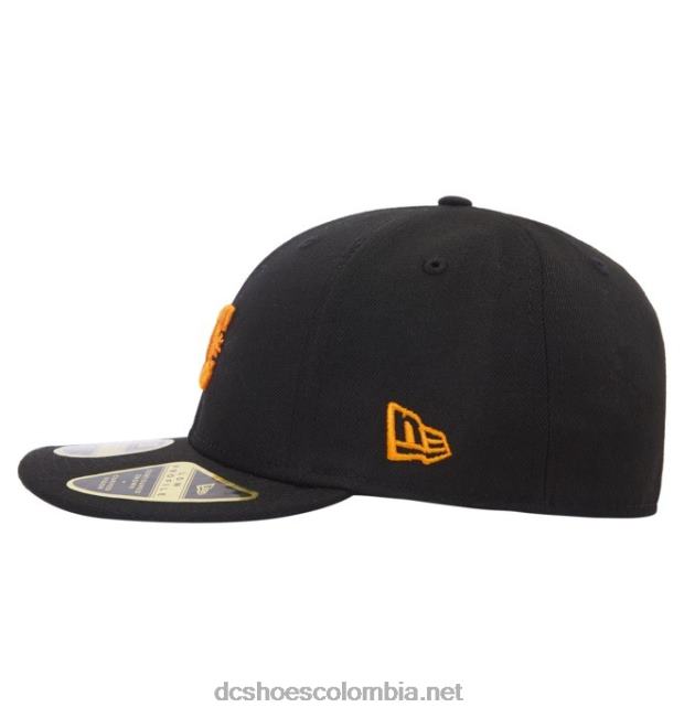 gorra ajustada new era dc lo pro para hombre negro/naranja DC Shoes X4RB0430