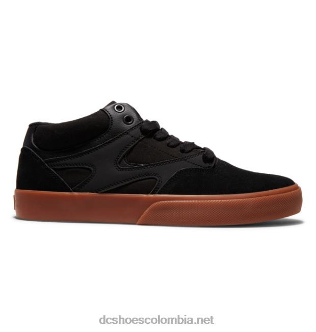 zapatos de caña media kalis vulc mid para hombre negro/goma DC Shoes X4RB0350
