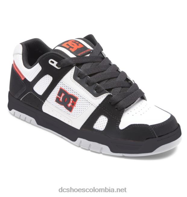 zapatos de ciervo para hombre blanco/negro/rojo DC Shoes X4RB0273