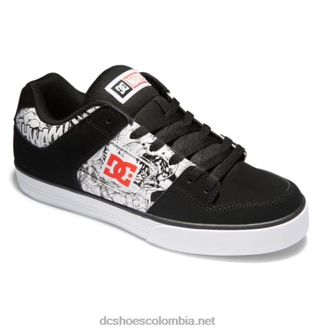 zapatillas marvel deadpool x dc pure para hombre negro/blanco/rojo DC Shoes X4RB0260