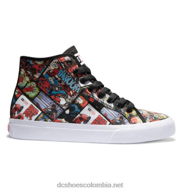 zapatos altos de marvel deadpool x dc manual hi para hombre negro multi DC Shoes X4RB0214