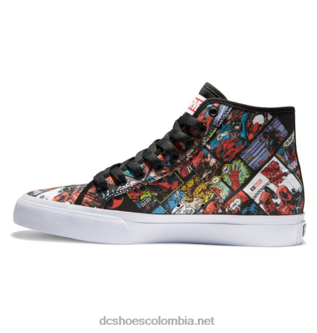 zapatos altos de marvel deadpool x dc manual hi para hombre negro multi DC Shoes X4RB0214
