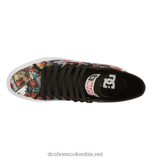 zapatos altos de marvel deadpool x dc manual hi para hombre negro multi DC Shoes X4RB0214