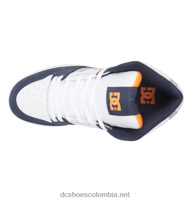 zapatos de caña alta pure para hombre blanco/gris/naranja DC Shoes X4RB0266
