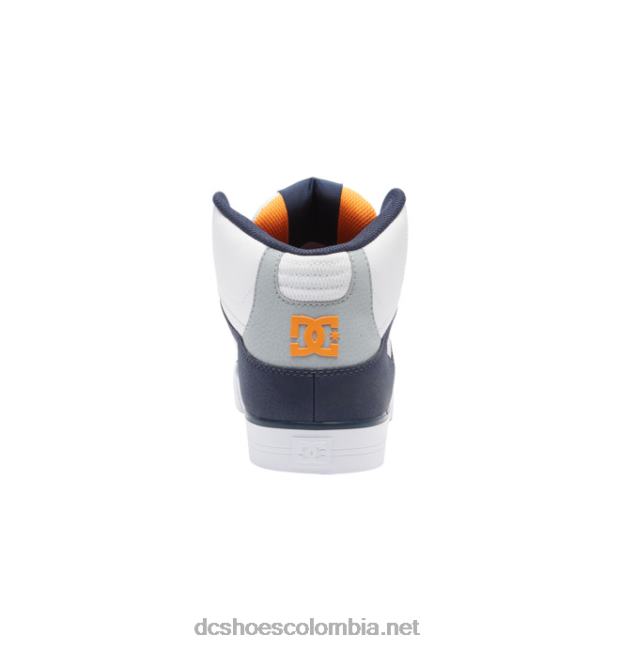 zapatos de caña alta pure para hombre blanco/gris/naranja DC Shoes X4RB0266