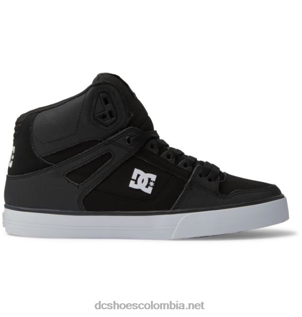 zapatos de caña alta pure para hombre blanco negro DC Shoes X4RB0264