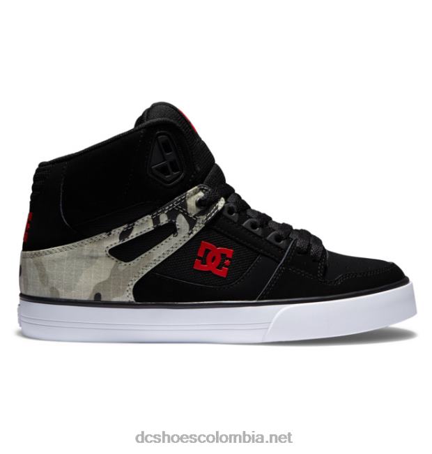zapatos de caña alta pure para hombre camuflaje astro negro DC Shoes X4RB036