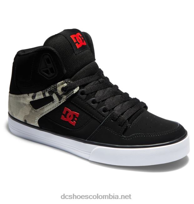 zapatos de caña alta pure para hombre camuflaje astro negro DC Shoes X4RB036