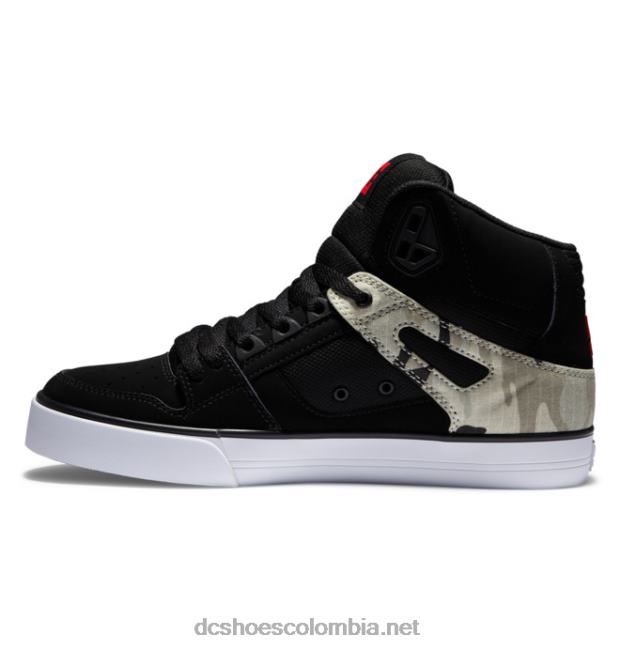 zapatos de caña alta pure para hombre camuflaje astro negro DC Shoes X4RB036