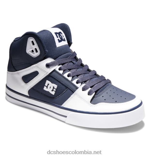 zapatos de caña alta pure para hombre dc azul marino/blanco DC Shoes X4RB0270