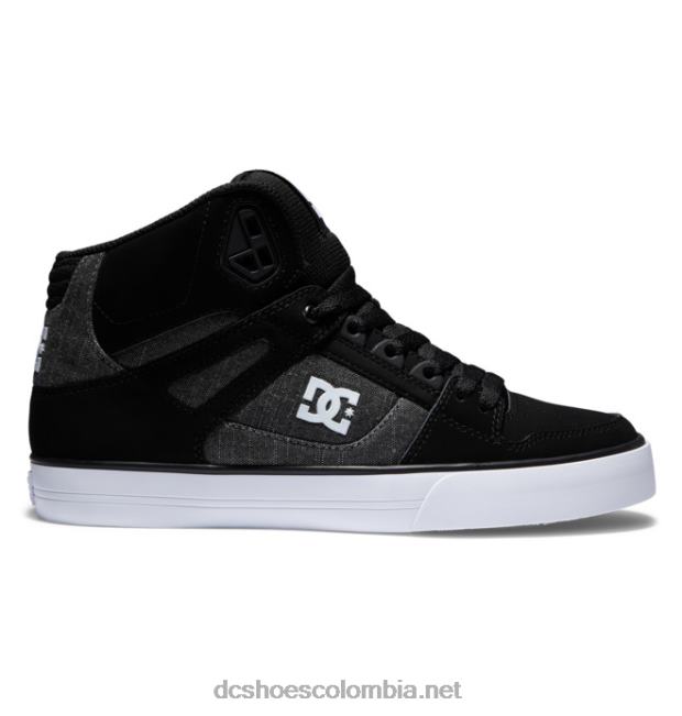 zapatos de caña alta pure para hombre negro/acorazado DC Shoes X4RB035
