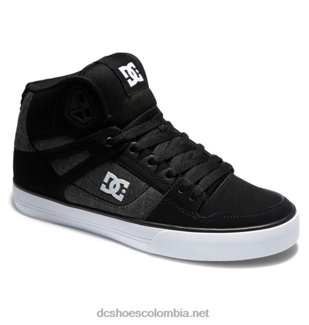 zapatos de caña alta pure para hombre negro/acorazado DC Shoes X4RB035