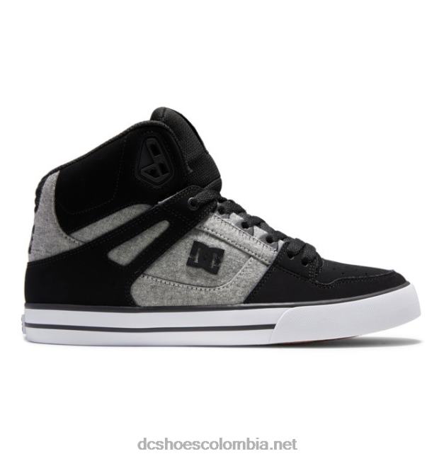 zapatos de caña alta pure para hombre negro/acorazado/armadura DC Shoes X4RB0268