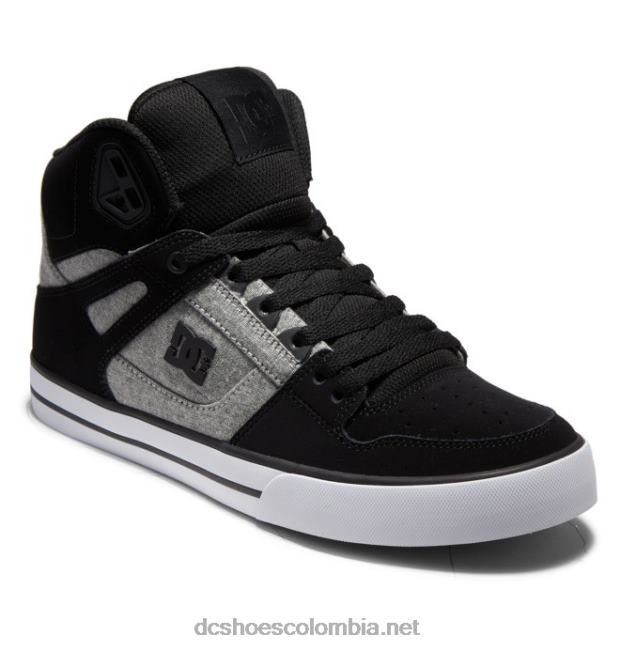 zapatos de caña alta pure para hombre negro/acorazado/armadura DC Shoes X4RB0268