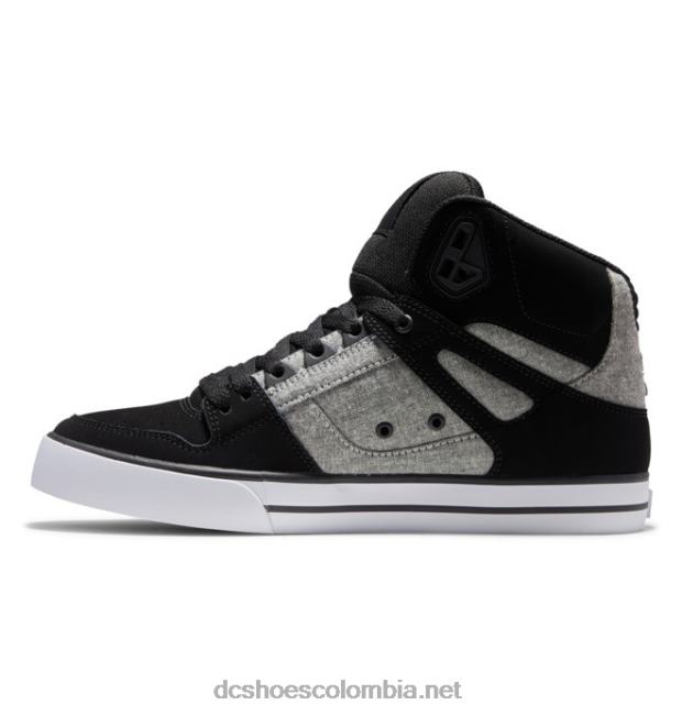 zapatos de caña alta pure para hombre negro/acorazado/armadura DC Shoes X4RB0268