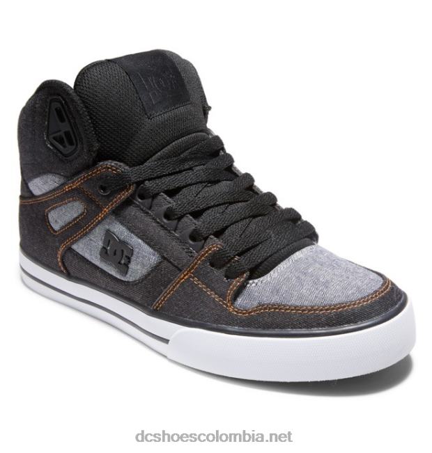 zapatos de caña alta pure para hombre negro/armadura DC Shoes X4RB0269