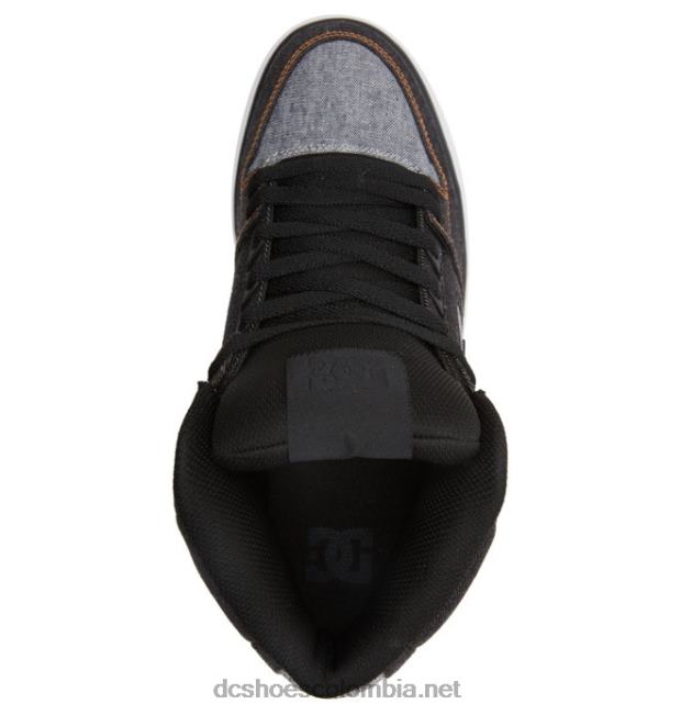 zapatos de caña alta pure para hombre negro/armadura DC Shoes X4RB0269