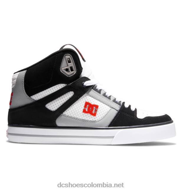 zapatos de caña alta pure para hombre negro/blanco/rojo DC Shoes X4RB0263