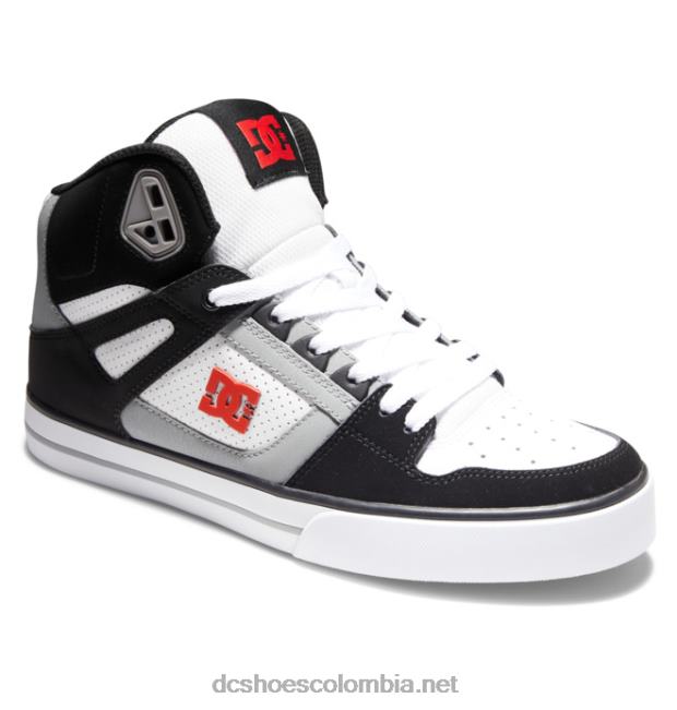zapatos de caña alta pure para hombre negro/blanco/rojo DC Shoes X4RB0263