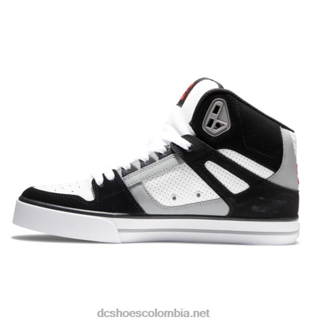 zapatos de caña alta pure para hombre negro/blanco/rojo DC Shoes X4RB0263