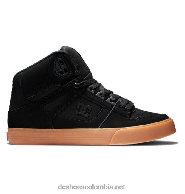 zapatos de caña alta pure para hombre negro/goma DC Shoes X4RB0262
