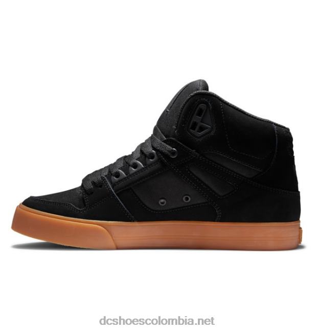 zapatos de caña alta pure para hombre negro/goma DC Shoes X4RB0262