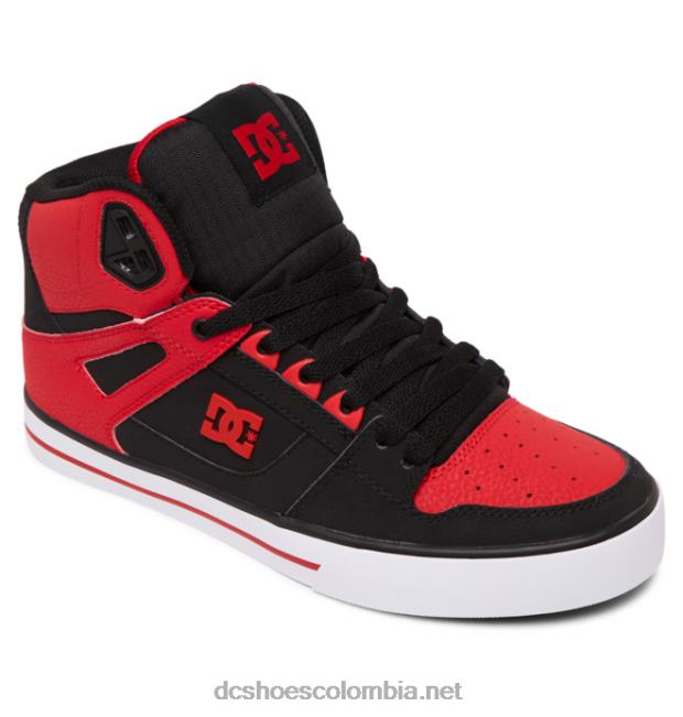 zapatos de caña alta pure para hombre rojo fuego/blanco/negro DC Shoes X4RB0265