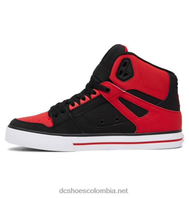 zapatos de caña alta pure para hombre rojo fuego/blanco/negro DC Shoes X4RB0265