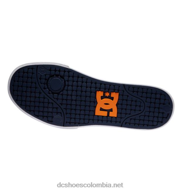 zapatos de caña media pure mid para hombre blanco/gris/naranja DC Shoes X4RB0188