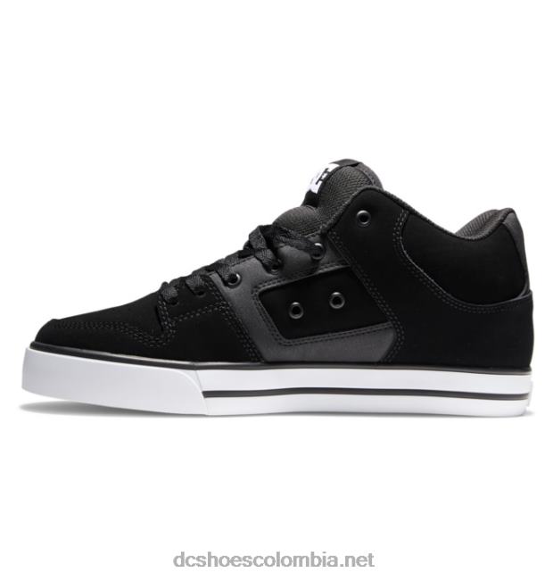 zapatos de caña media pure mid para hombre blanco negro DC Shoes X4RB0145