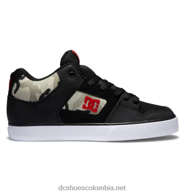 zapatos de caña media pure mid para hombre camuflaje astro negro DC Shoes X4RB093