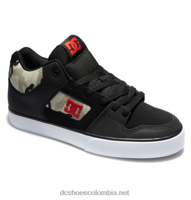 zapatos de caña media pure mid para hombre camuflaje astro negro DC Shoes X4RB093