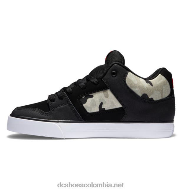 zapatos de caña media pure mid para hombre camuflaje astro negro DC Shoes X4RB093