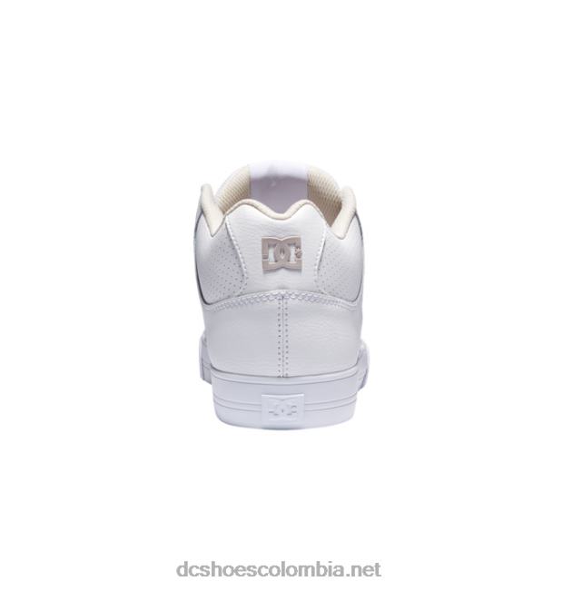zapatos de caña media pure mid para hombre gris blanco DC Shoes X4RB0194