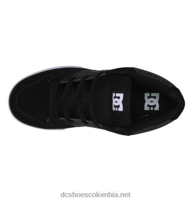 zapatos de caña media pure mid para hombre negro/armadura DC Shoes X4RB088