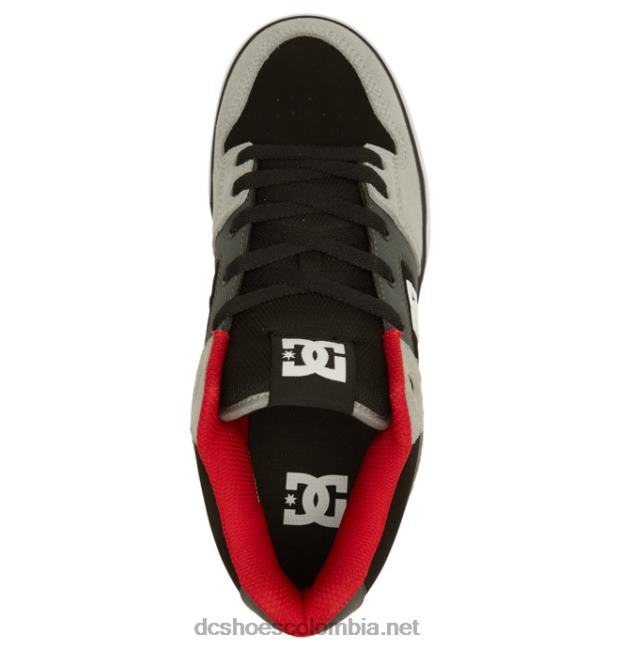 zapatos de caña media pure mid para hombre negro/gris/rojo DC Shoes X4RB0285
