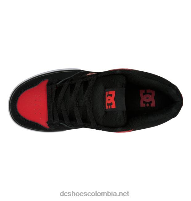 zapatos de caña media pure mid para hombre negro/rojo DC Shoes X4RB0169
