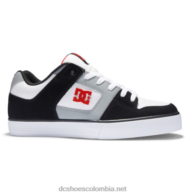 zapatos puros de hombre negro/blanco/gris DC Shoes X4RB0253