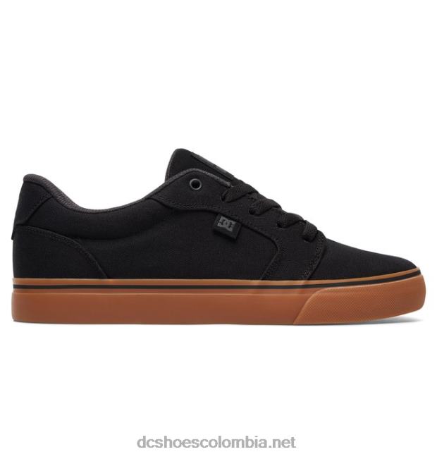 zapatos de lona de yunque para hombre negro/goma DC Shoes X4RB0160