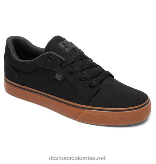 zapatos de lona de yunque para hombre negro/goma DC Shoes X4RB0160