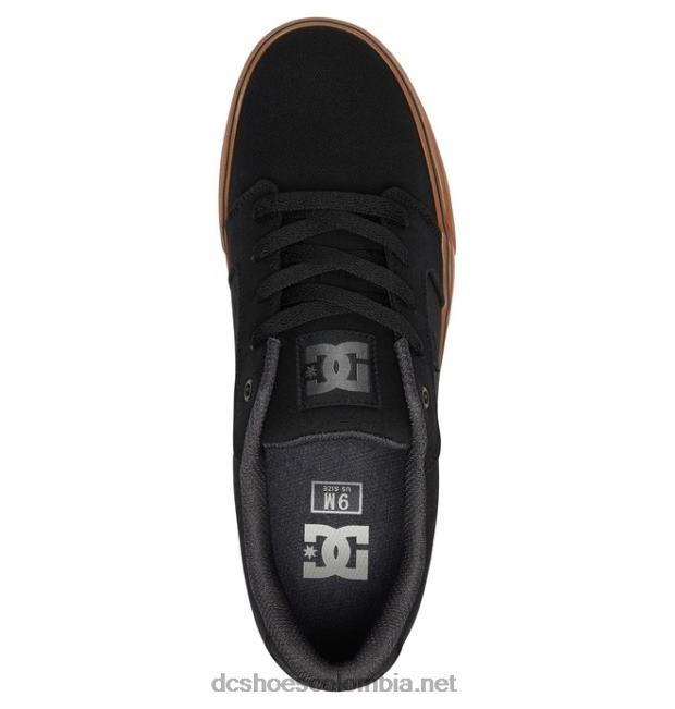 zapatos de lona de yunque para hombre negro/goma DC Shoes X4RB0160