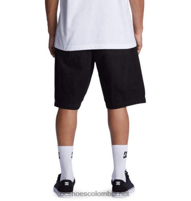 pantalones cortos de mezclilla holgados para hombre lavado negro DC Shoes X4RB0126