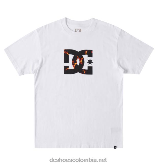 camiseta dc star fill heritage para hombre fuego blanco DC Shoes X4RB077
