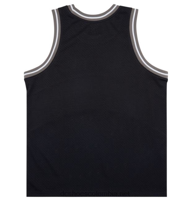 camiseta de baloncesto de pasatiempo masculino negro DC Shoes X4RB092